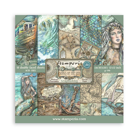Stamperia -  (12”X12”)  Songs of the Sea -  Paper pad