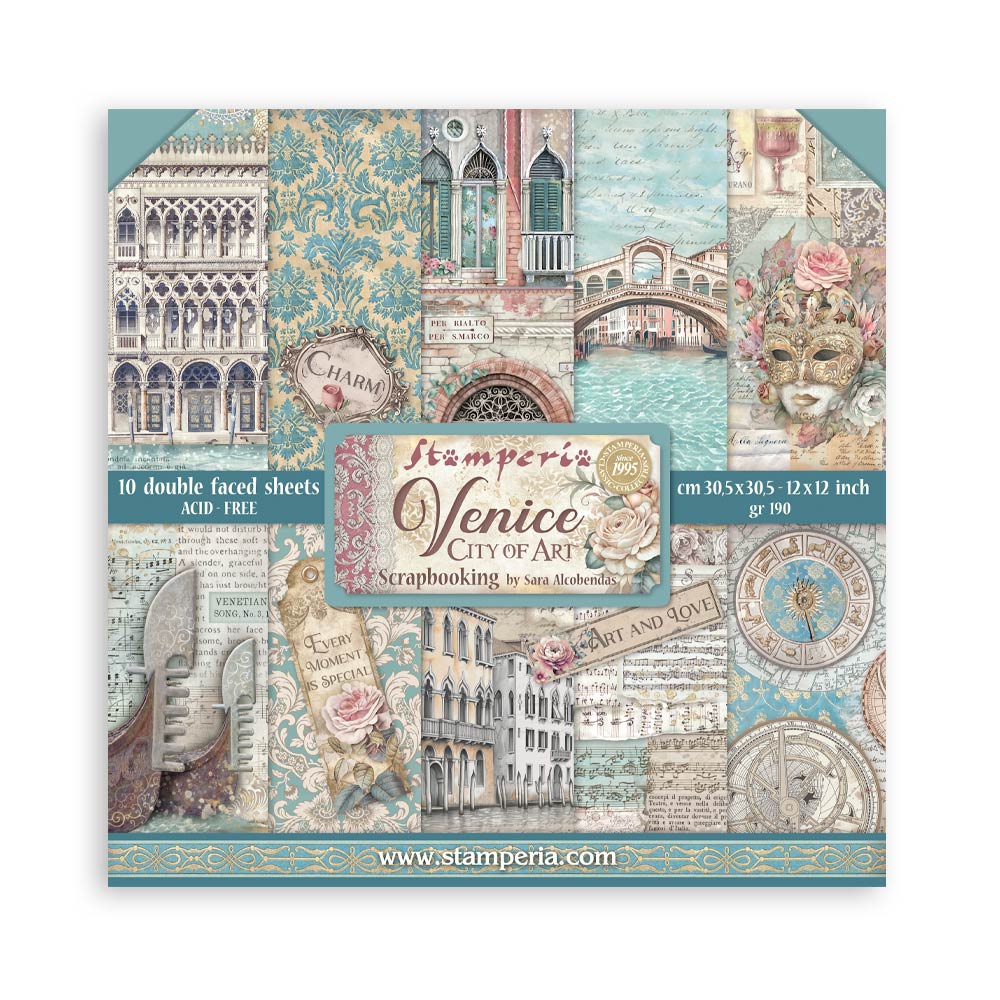 Stamperia - (12”X12”) - Paper pad - Venice City of Art