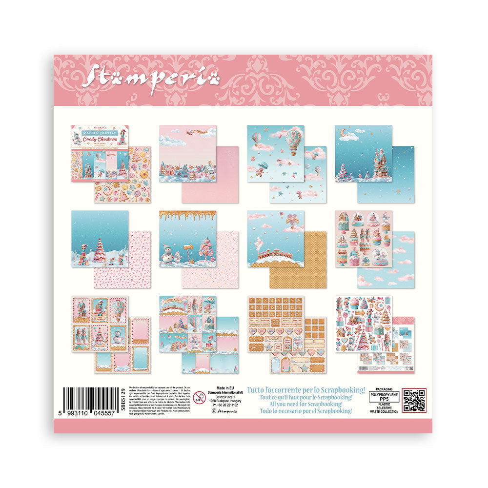 Stamperia - (12”X12”) - Paper pad - Candy Christmas