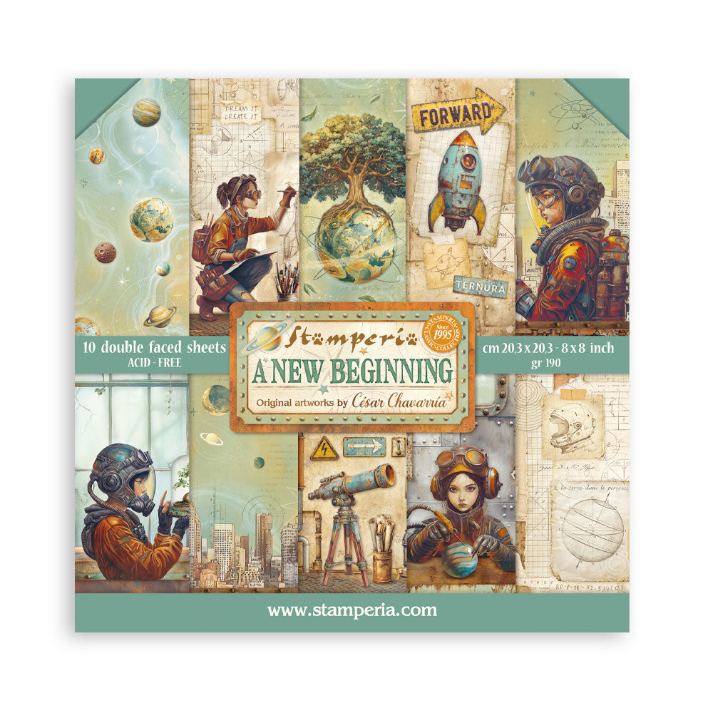 Stamperia - (8”X8”) Paper Pad - A new beginning