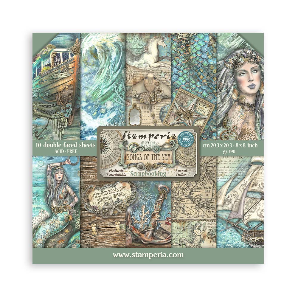 Stamperia - (8”X8”) Song of the Sea paper pad*