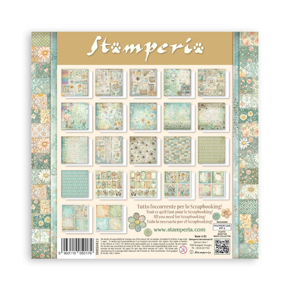 Stamperia - (12”X12”) Single Face 22 sheets - Daisy Art