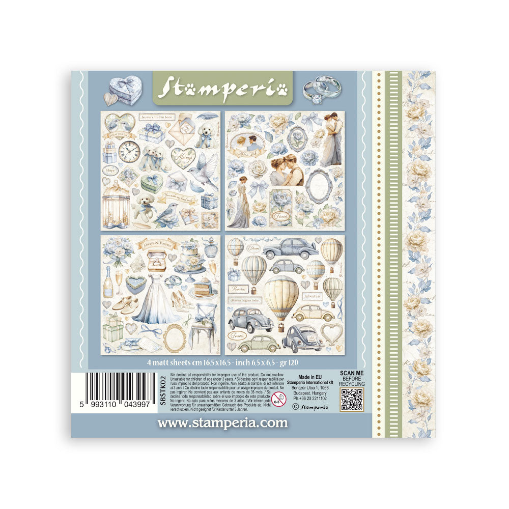 Stamperia - Stickers 165 x 165mm 4 sheets - Timeless