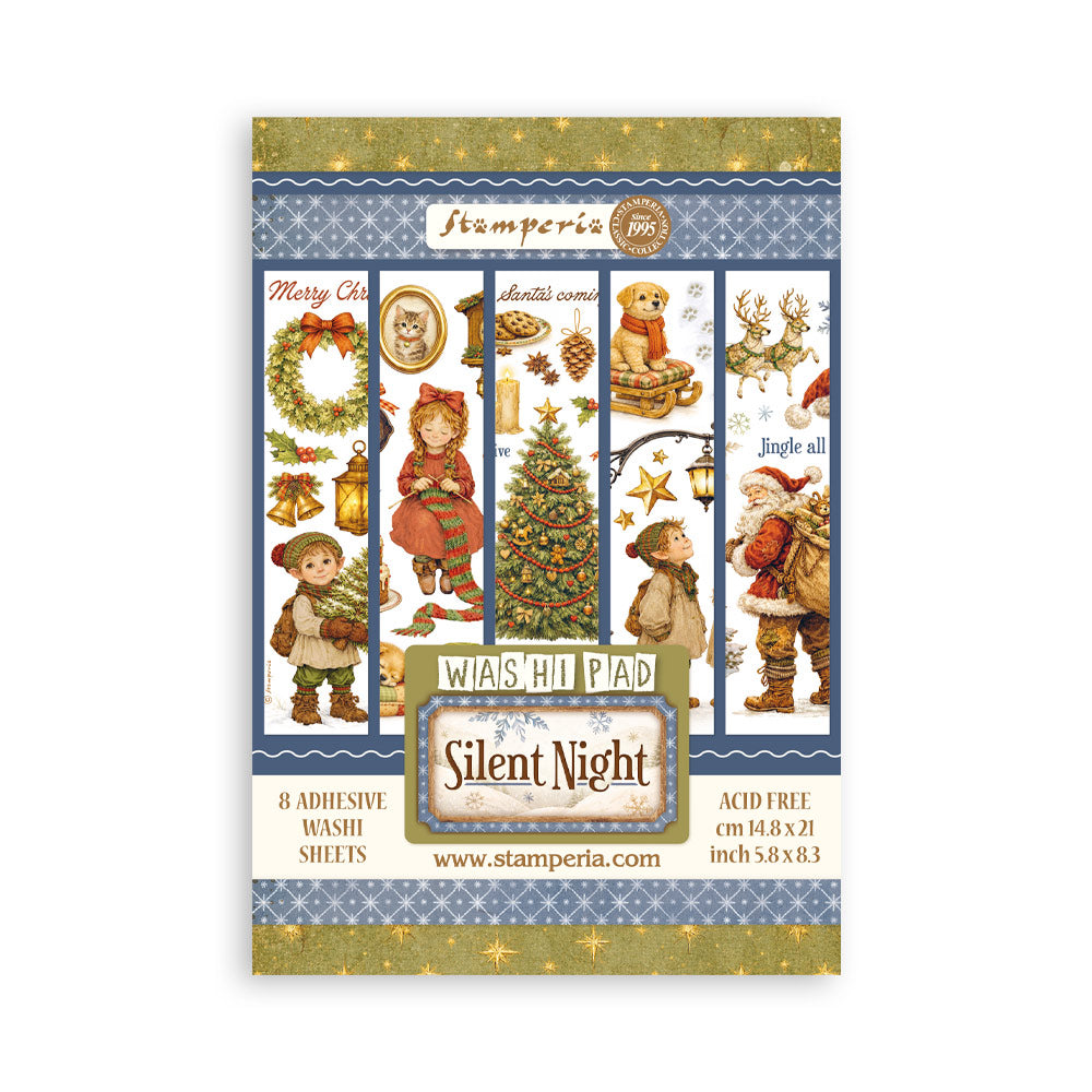 Stamperia - Washi Pad 8 Sheets A5 - Silent Night