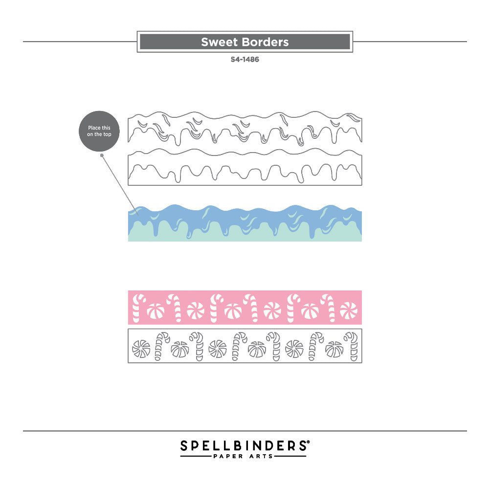 Stamperia - Cutting dies - Candy Christmas Sweet Borders