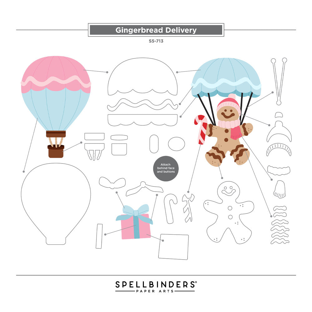 Stamperia - Cutting dies - Candy Christmas Gingerbread Delivery