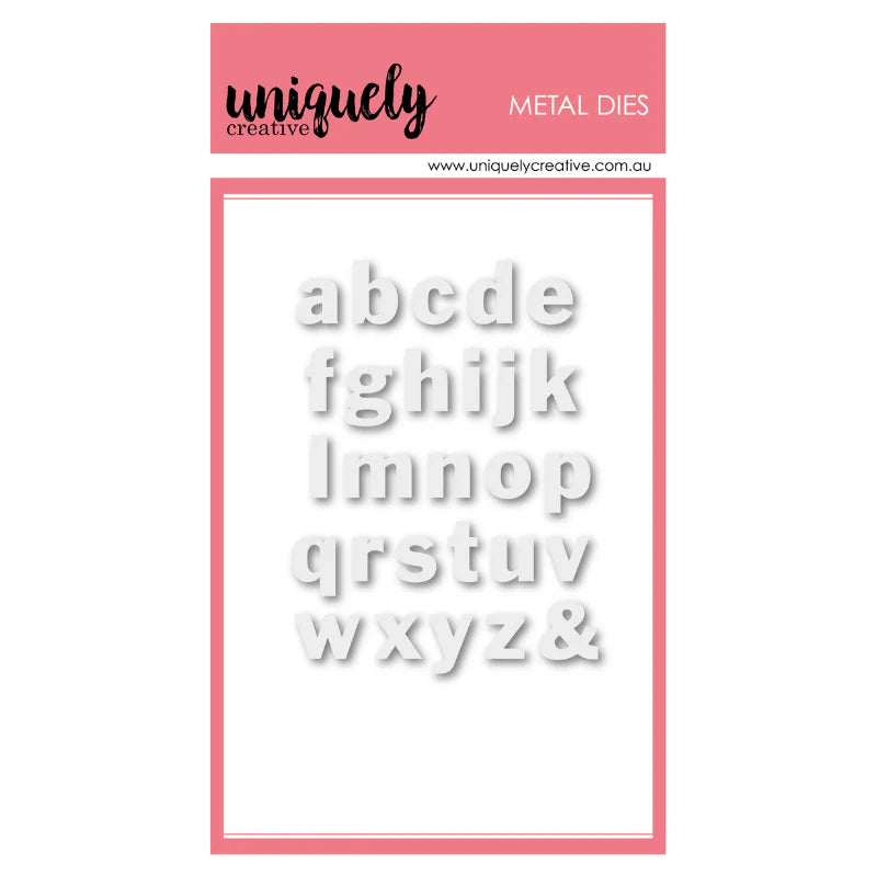 UNIQUELY CREATIVE - Metal Die - Small Lowercase Alpha Die *