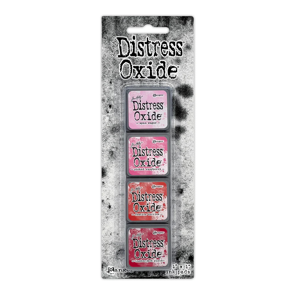 Ranger - Distress Oxide Ink Mini's - Spun sugar, picked raspberry, festive berries, lumberjack plaid