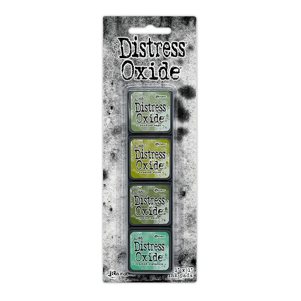 Ranger - Distress Oxide Ink Mini's - bundle sage, crushed olive, peeled paint, cracked pistachio