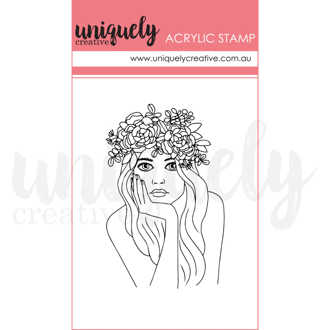 Uniquely Creative - DAHLIA MARK MAKING MINI STAMP - ACRYLIC STAMP *