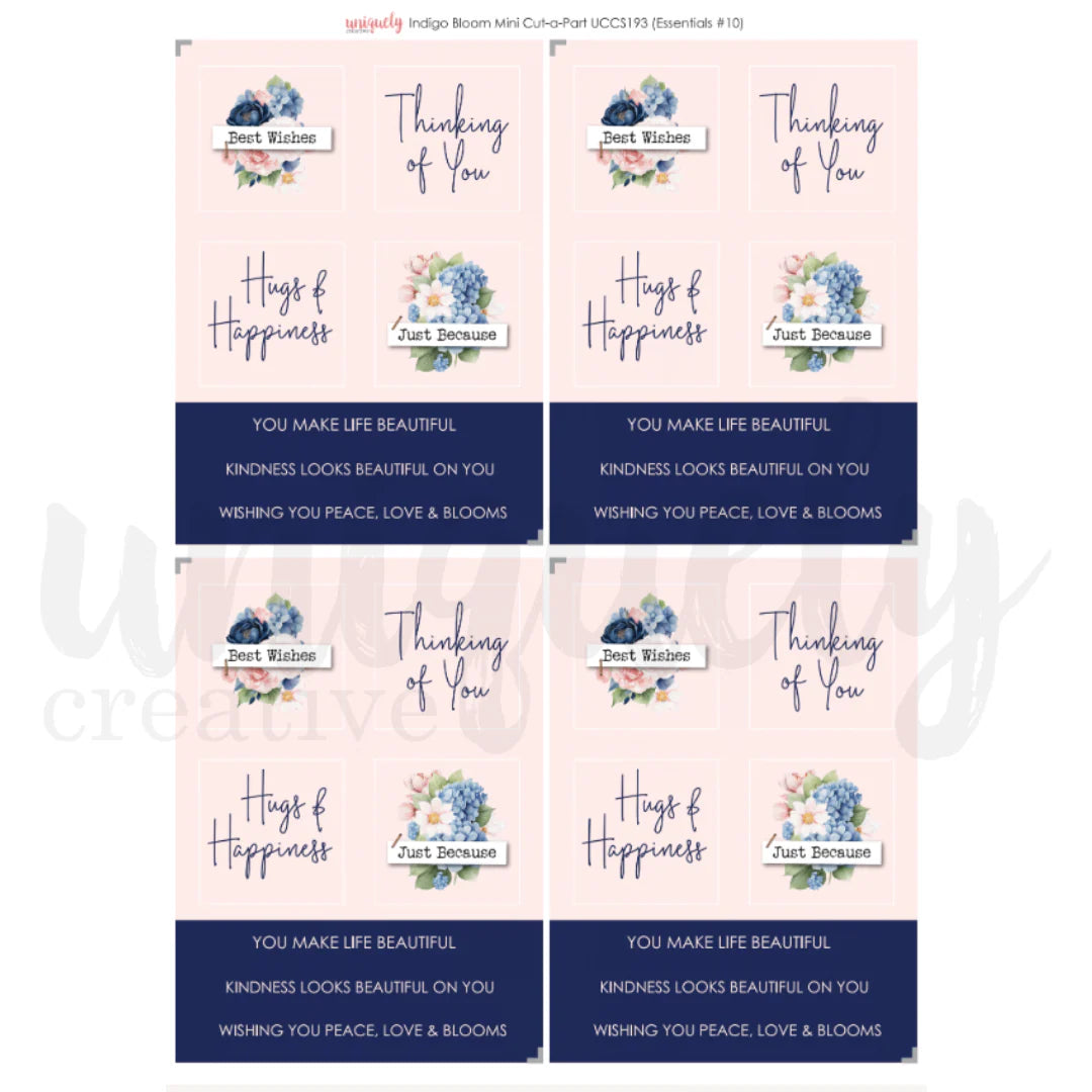 Uniquely Creative - Indigo Bloom Cut-a-Part Sheet Mini