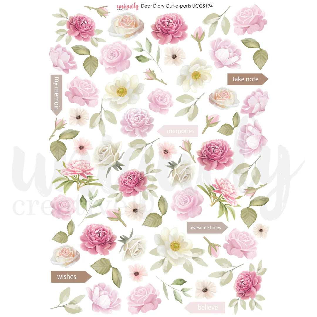 Uniquely Creative - Dear Diary Cut-a-parts