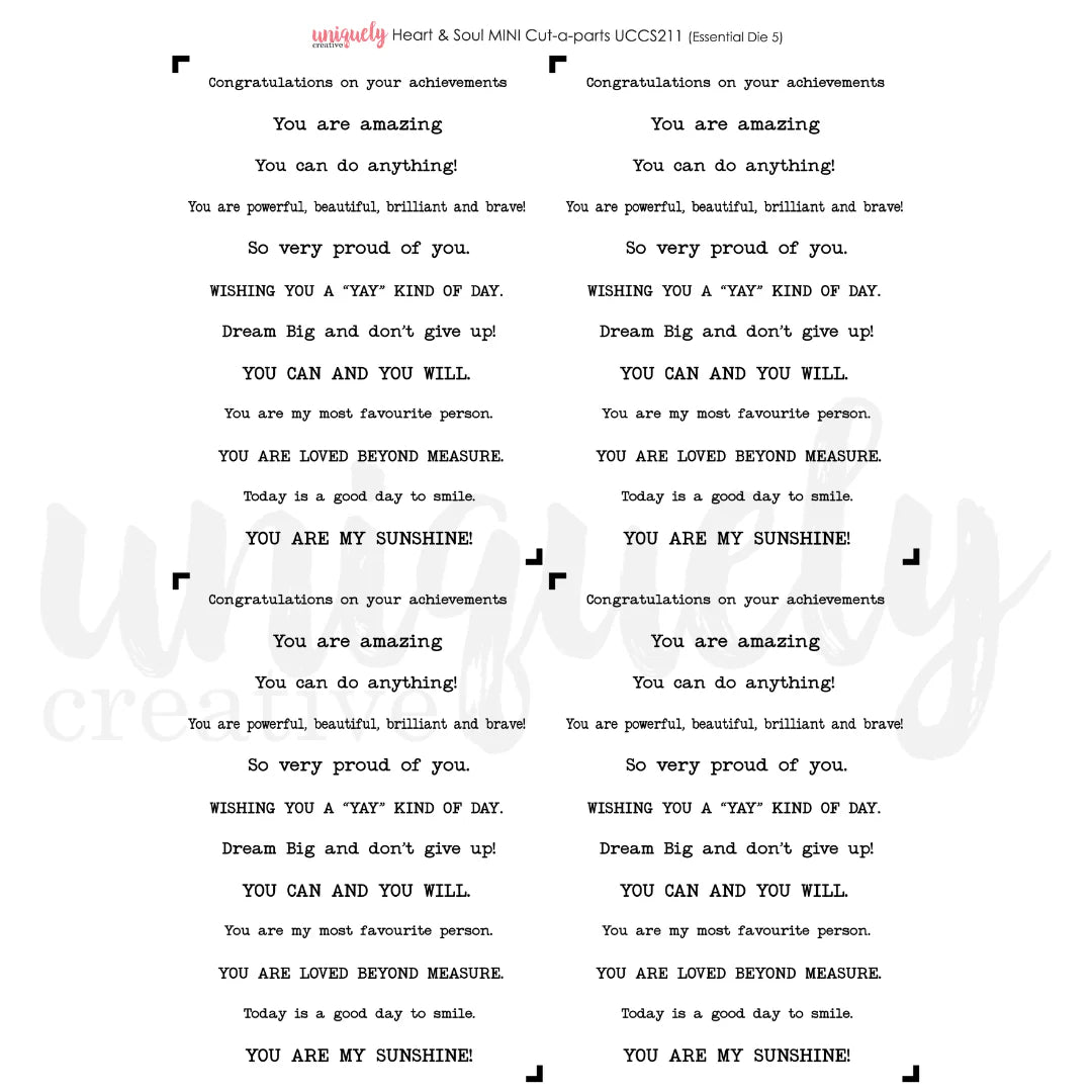 Uniquely Creative -Mini - Cut-a-part Heart & Soul