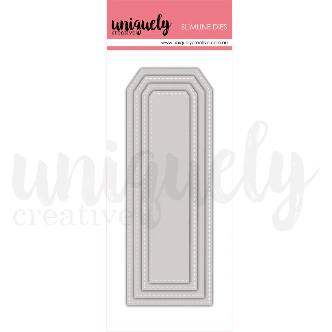 Uniquely Creative - Slim Stitched nesting tag die *