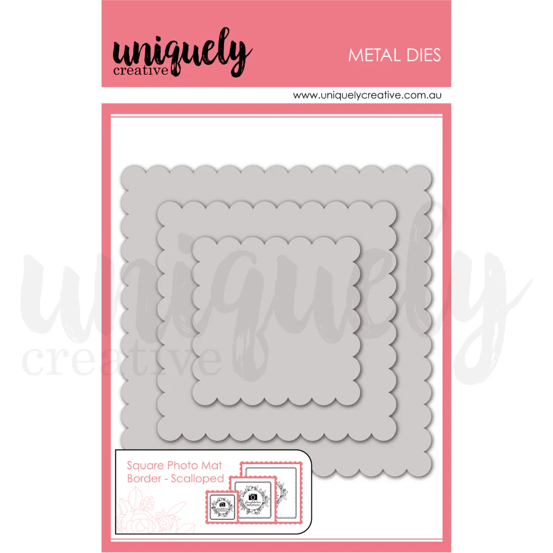 UNIQUELY CREATIVE - Square Photo Mat Border - Scalloped