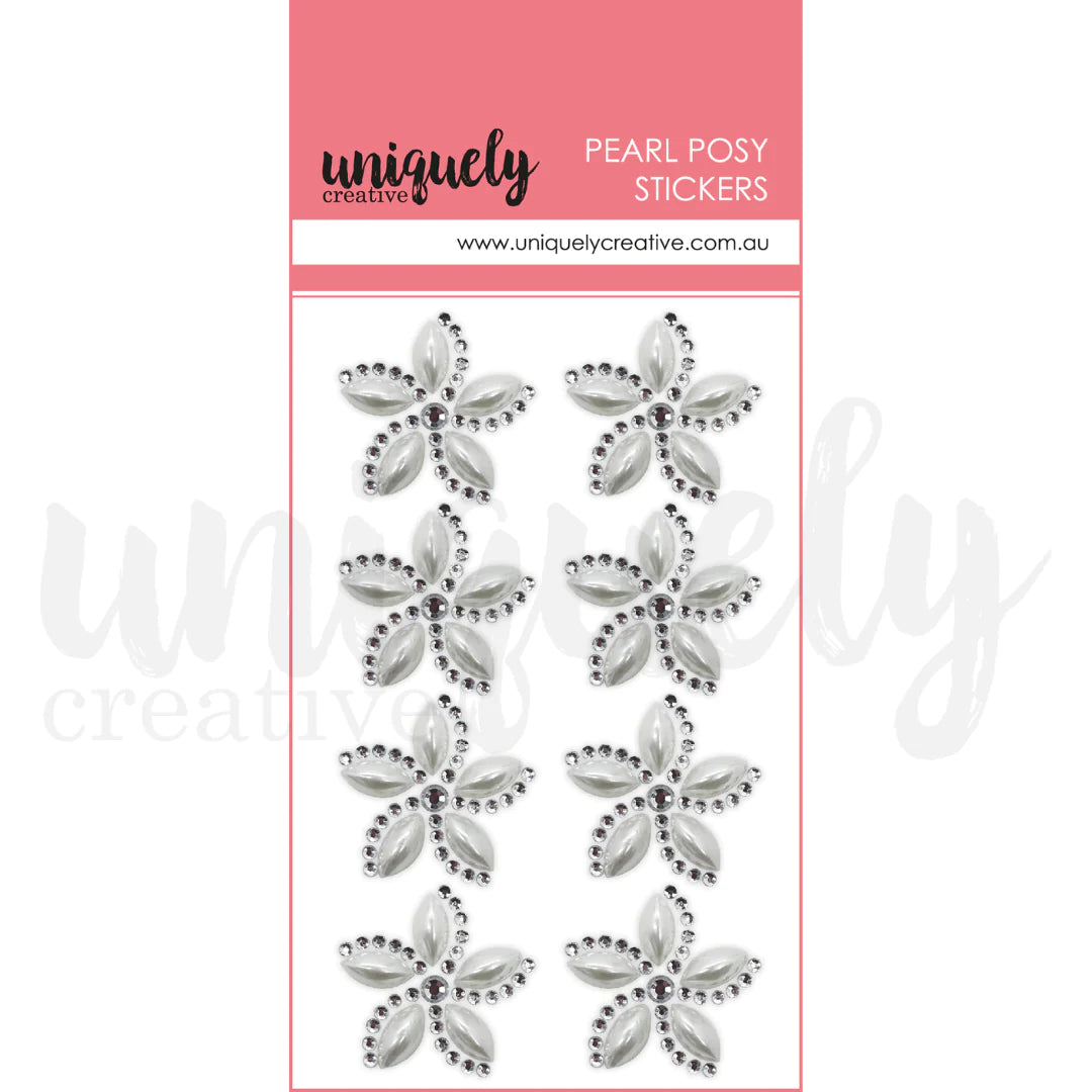 Uniquely Creative - Pearl Posy Stickers - Pearl *