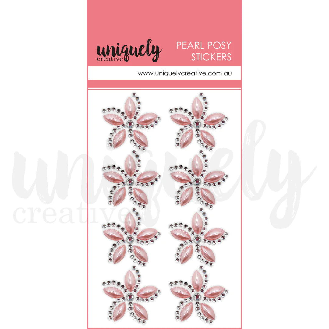 Uniquely Creative - Pearl Posy Stickers - Pink *