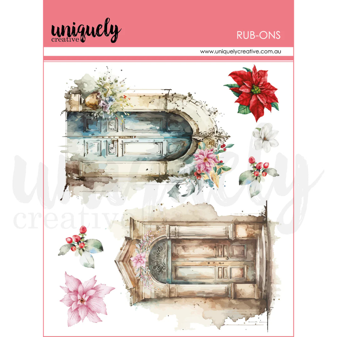 Uniquely Creative - Rub-Ons - A Christmas Dream Door *