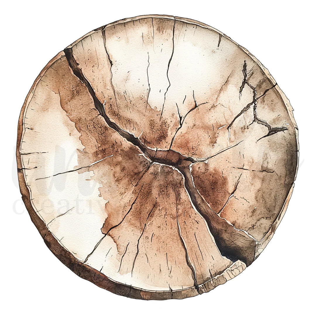 Uniquely Creative - Decorative Base Layer - Tree Ring slice