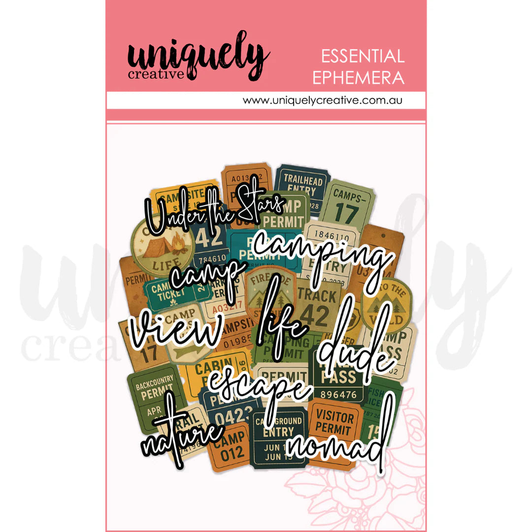 Uniquely Creative - Essential Ephemera - Camping Tickets & Titles Ephemera *