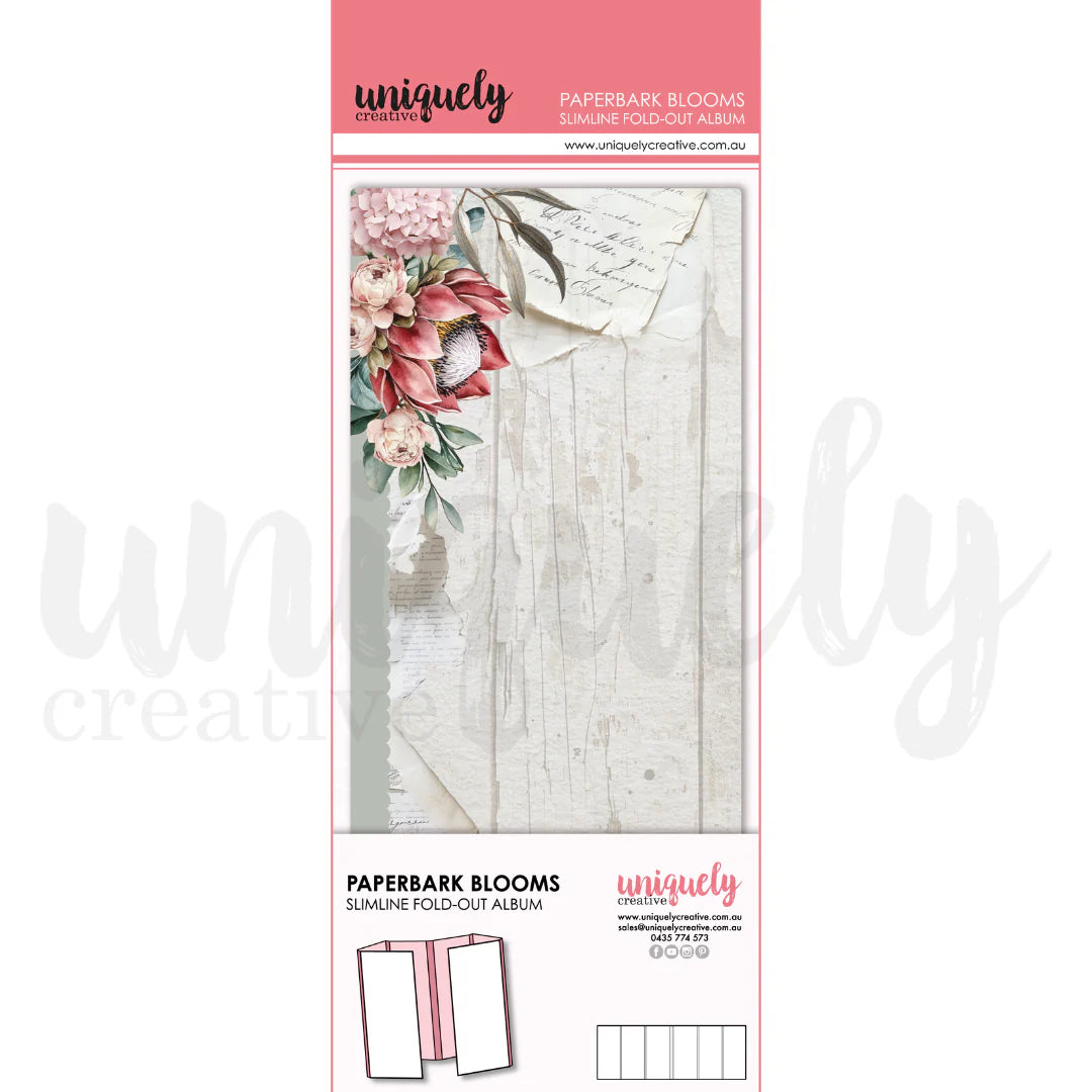 Uniquely Creative - Paperbark Blooms Slimline Fold-Out-Album