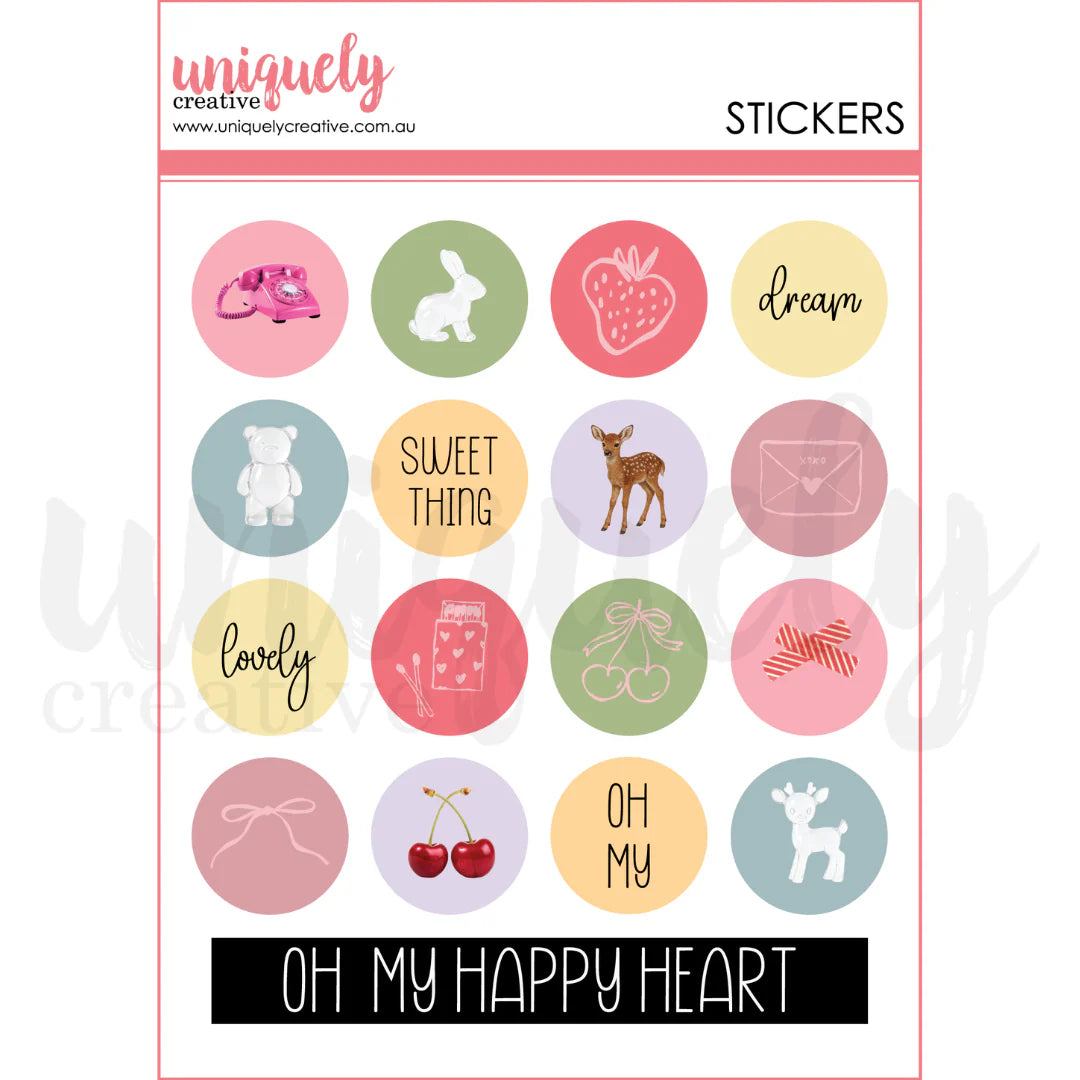 Uniquely Creative - Chipboard Stickers - Little Happy Things
