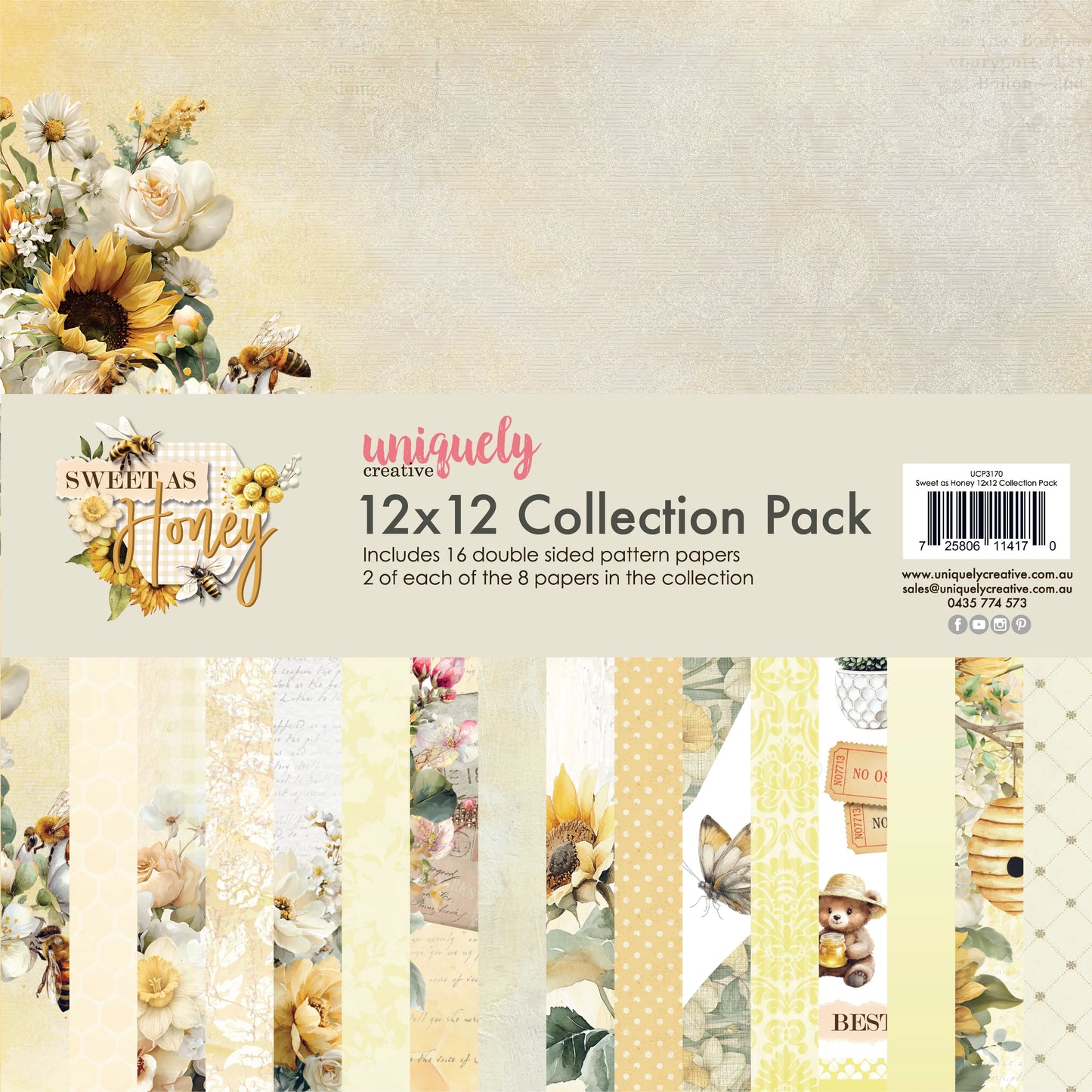 Uniquely Creative -12 x 12 Collection Pack - Sweet as Honey