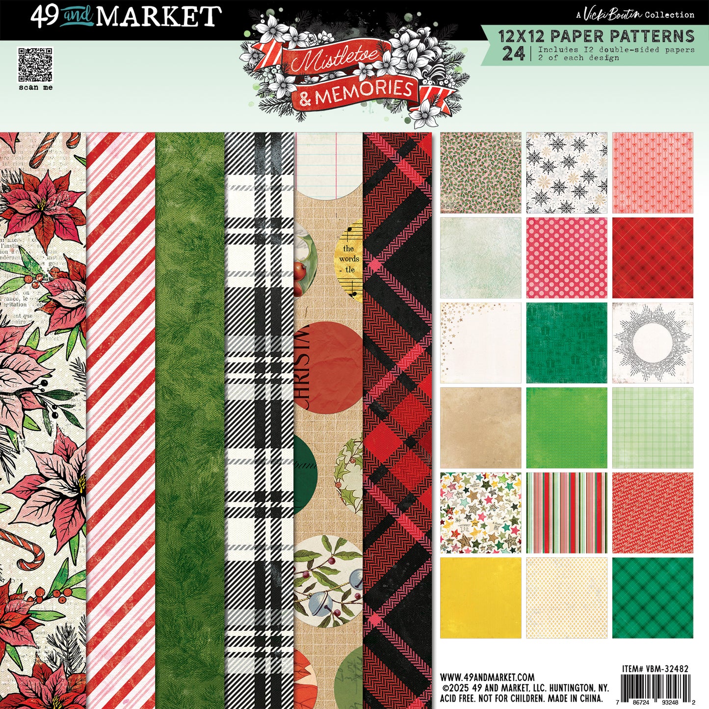 49 and Market - Mistletoe & Memories - 12 x 12 Paper Patterns