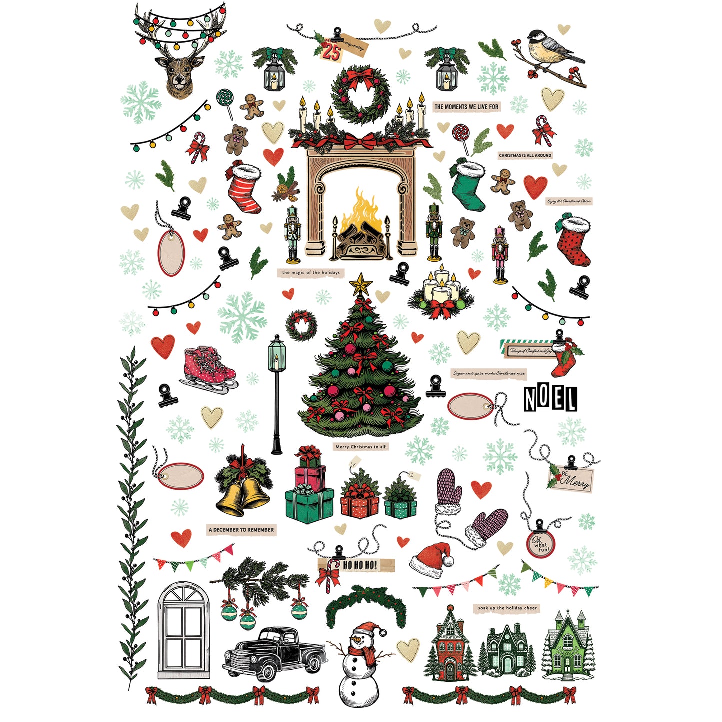 49 and Market - Mistletoe & Memories - Laser cut elements - 4 sheets/157 Pieces