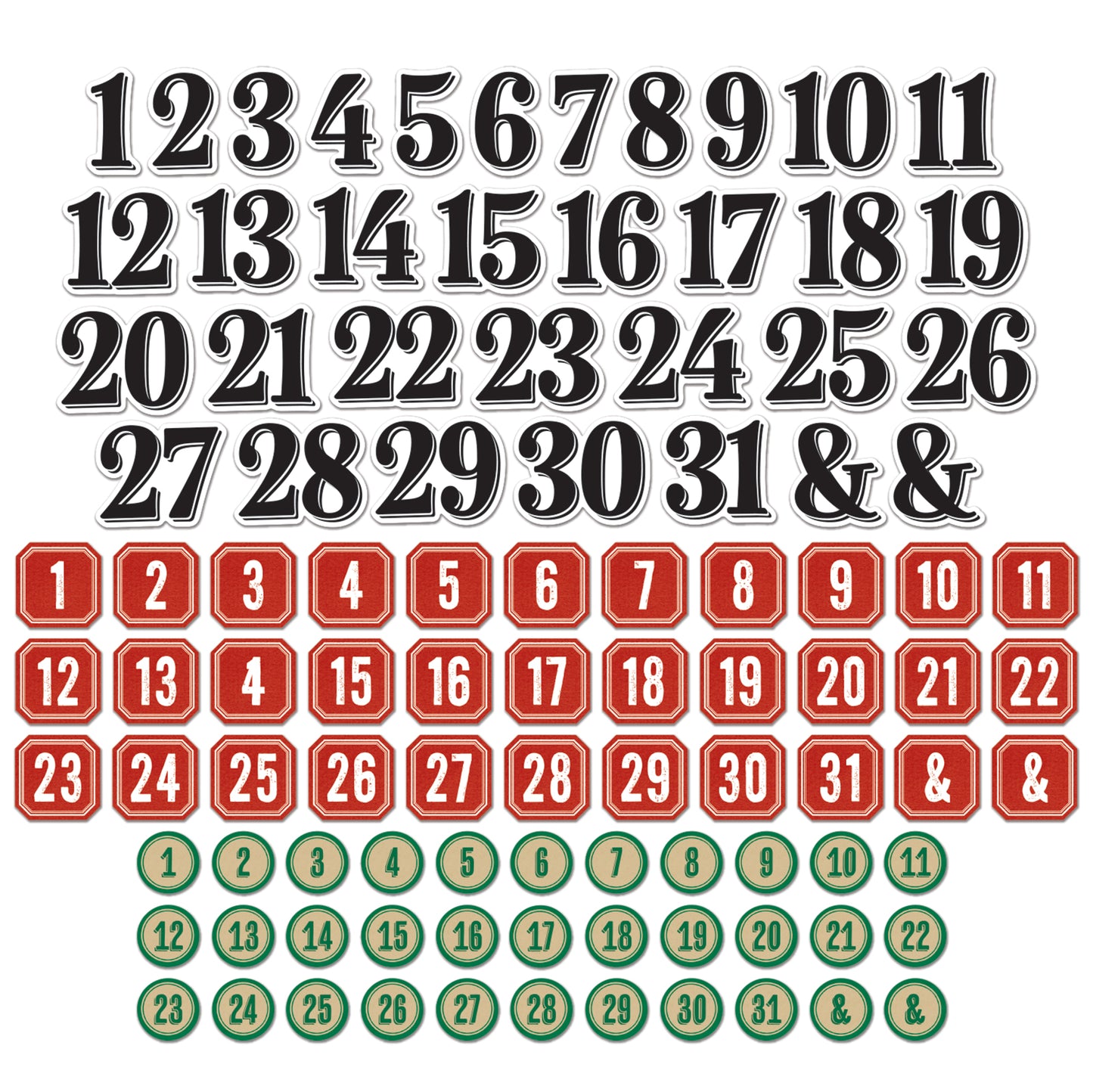 49 and Market - Mistletoe & Memories - Chipboard Bits - 99 pieces