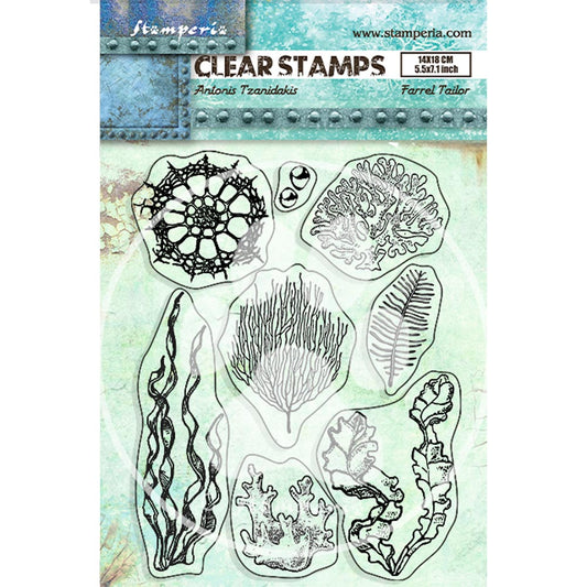 Stamperia - Acrylic Clear Stamp 14x18cm - Songs of the Sea- sea corals*