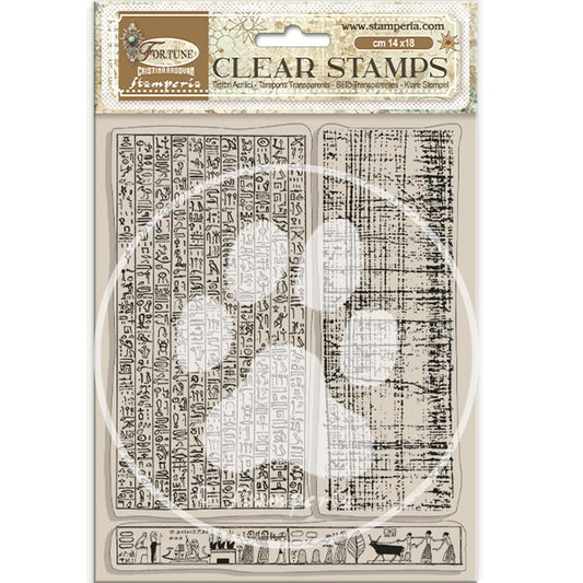 Pre Order - Stamperia - Acrylic Clear Stamp 14x18cm -Fortune Egypt