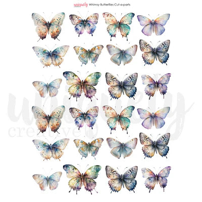Uniquely Creative - Whimsy Butterflies - Cut-a-part Sheet