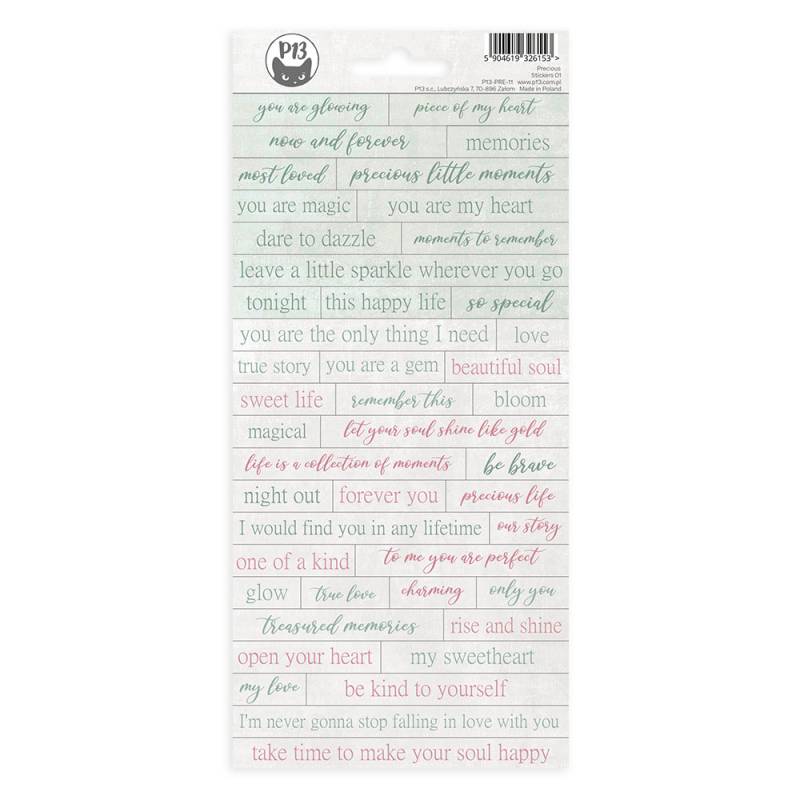 P13 - Precious - Paper Stickers 01, 10,5 X 23CM