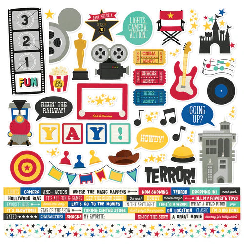 Simple Stories - Say Cheese Tinseltown - Cardstock Stickers