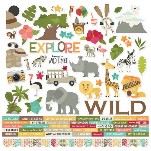 Simple Stories - Say Cheese Wild - Cardstock Stickers