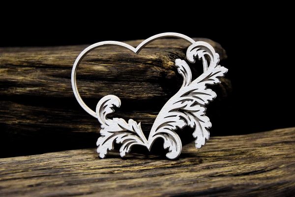 Snip Art - Baroque Garden- Layered Frame - Heart