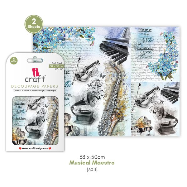 I Craft - Decoupage Papers - Music