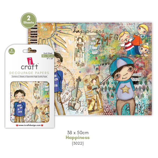 I Craft - Decoupage Papers - Happiness