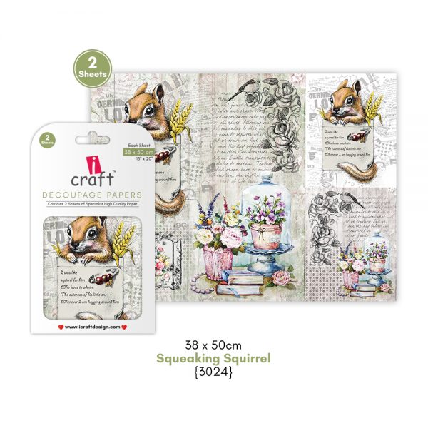 I Craft - Decoupage Papers - Squeaking Squirrel