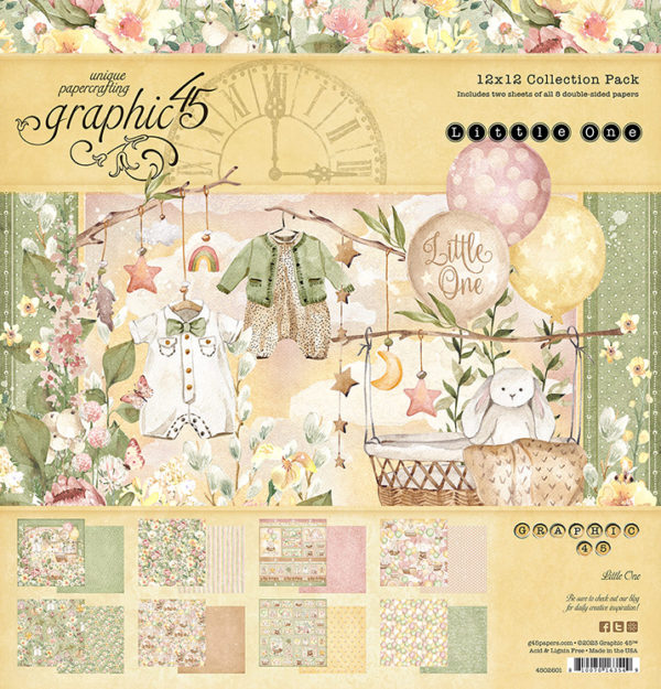 Graphic 45 - Little One 12 x 12 Paper Pack – Scrap with friends