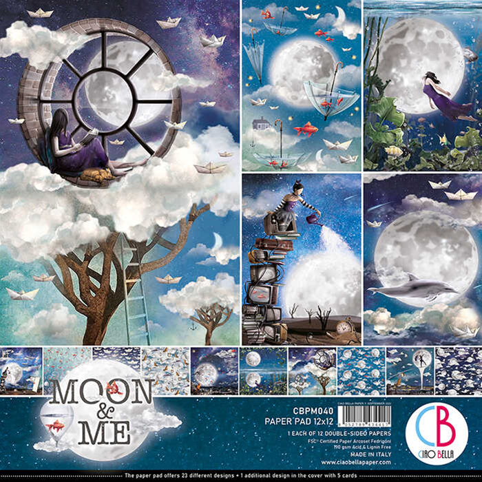 CIAO BELLA - 12 X 12 PAPER PACK - MOON & ME