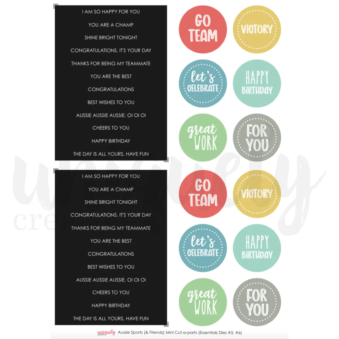 Uniquely Creative - Aussie Sports (& Friends) Mini Cut-a-part Sheet