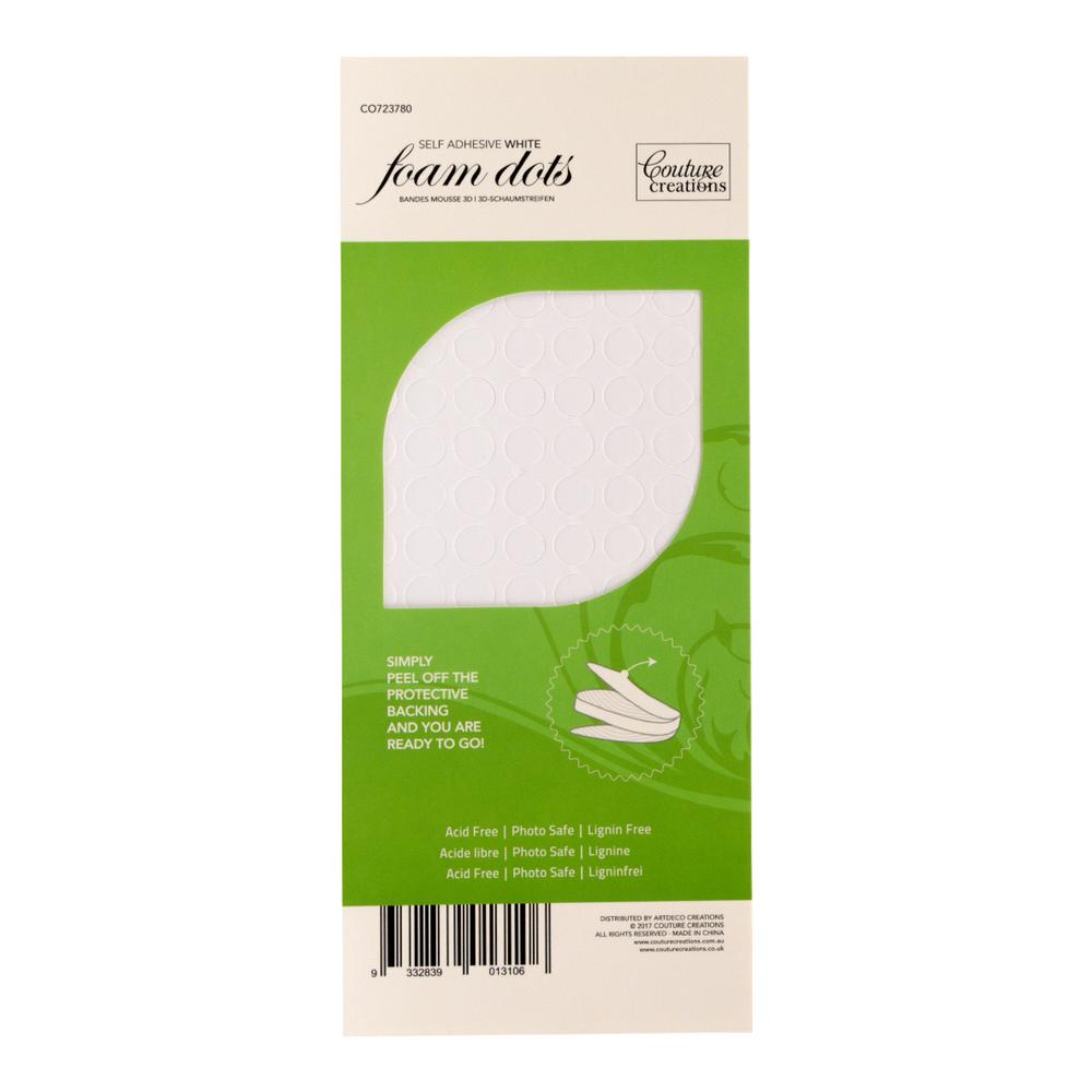 COUTURE CREATIONS - 3D FOAM DOTS WHITE