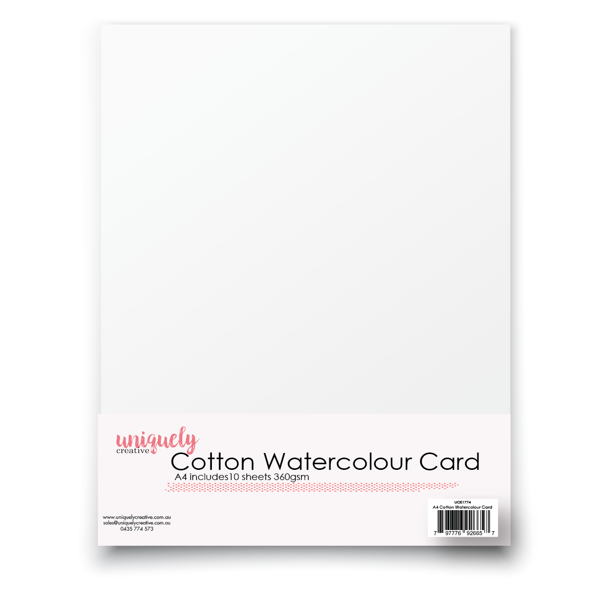 Uniquely Creative - A4 Cotton Watercolour Card X 10 Sheets