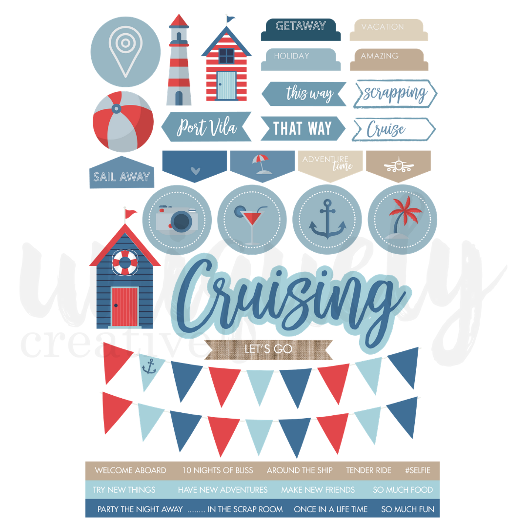 UNIQUELY CREATIVE - CRUISING CUT -A-PART SHEET