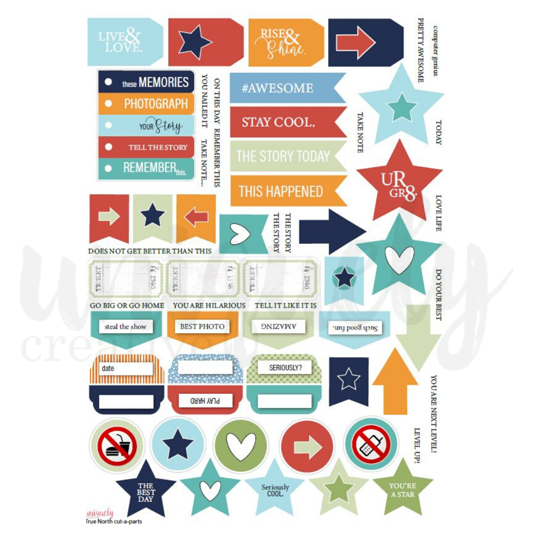 UNIQUELY CREATIVE - TRUE NORTH CUT - A - PART SHEET