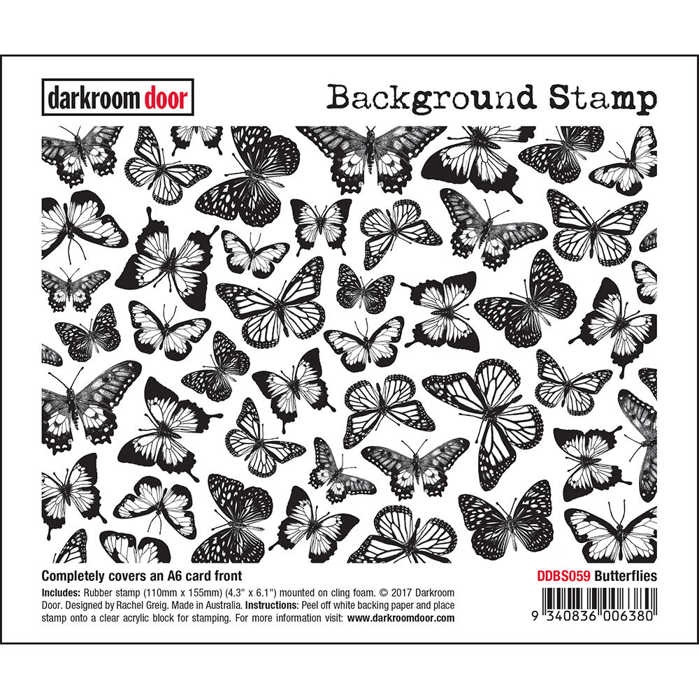 DARKROOM DOOR - BACKGROUND STAMP- BUTTERFLIES (DDBS059)