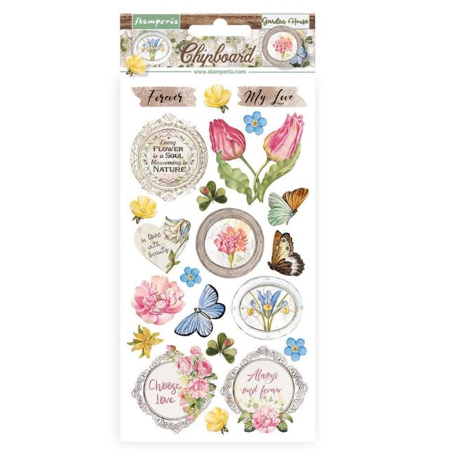 Stamperia - Chipboard - 15cm X 30cm - Romantic Garden House