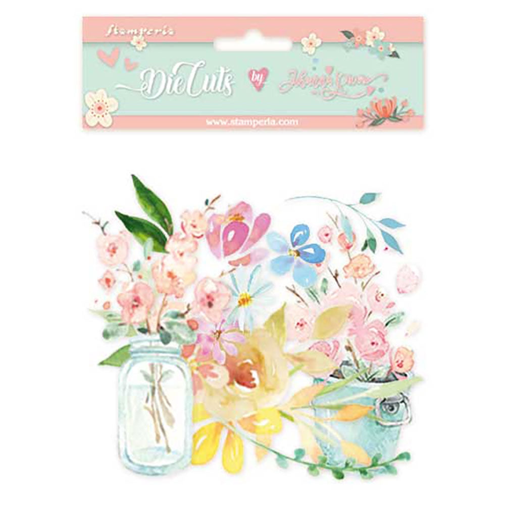 Stamperia - Die Cuts - Circle Of Love Flowers